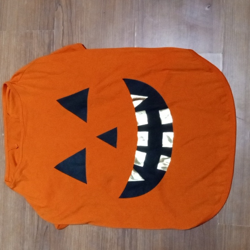 NWT dog "City Streets" orange/black pumpkin face dog shirt